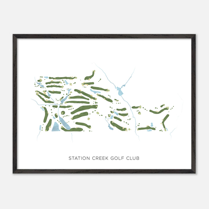 Print of Station Creek Golf Club Modern Map