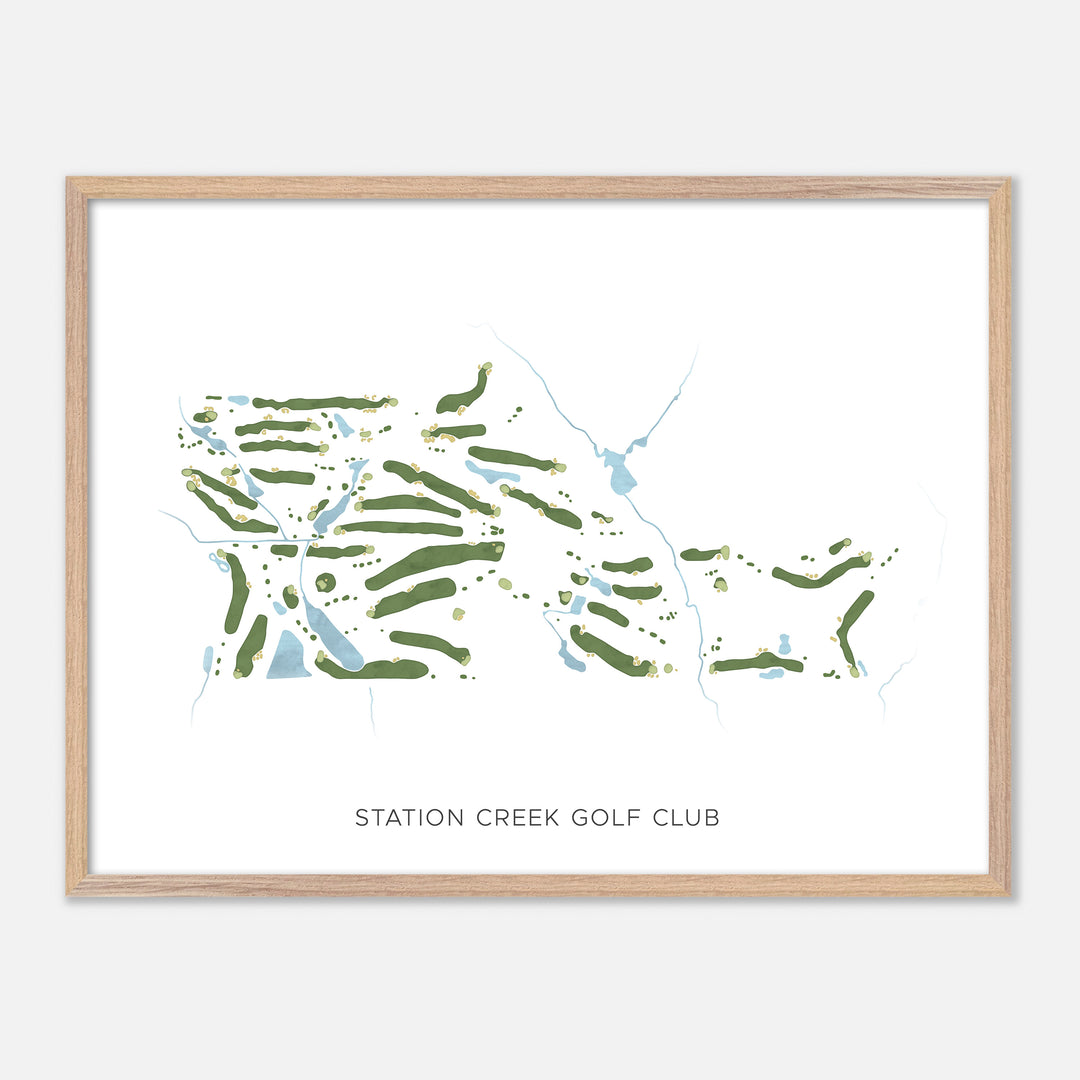 Print of Station Creek Golf Club Modern Map