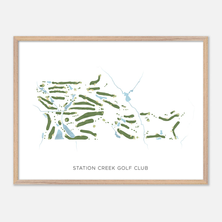 Print of Station Creek Golf Club Modern Map