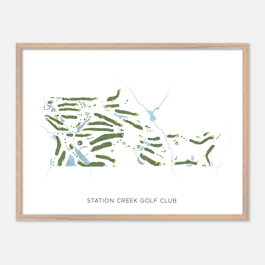 Print of Station Creek Golf Club Modern Map