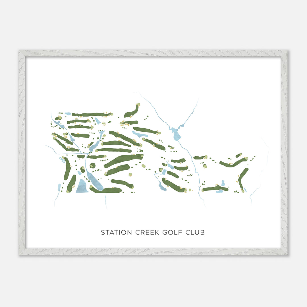Print of Station Creek Golf Club Modern Map