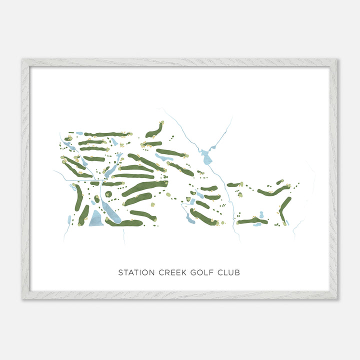 Print of Station Creek Golf Club Modern Map
