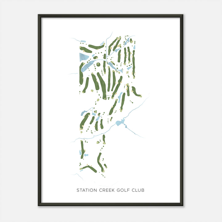 Print of Station Creek Golf Club Modern Map