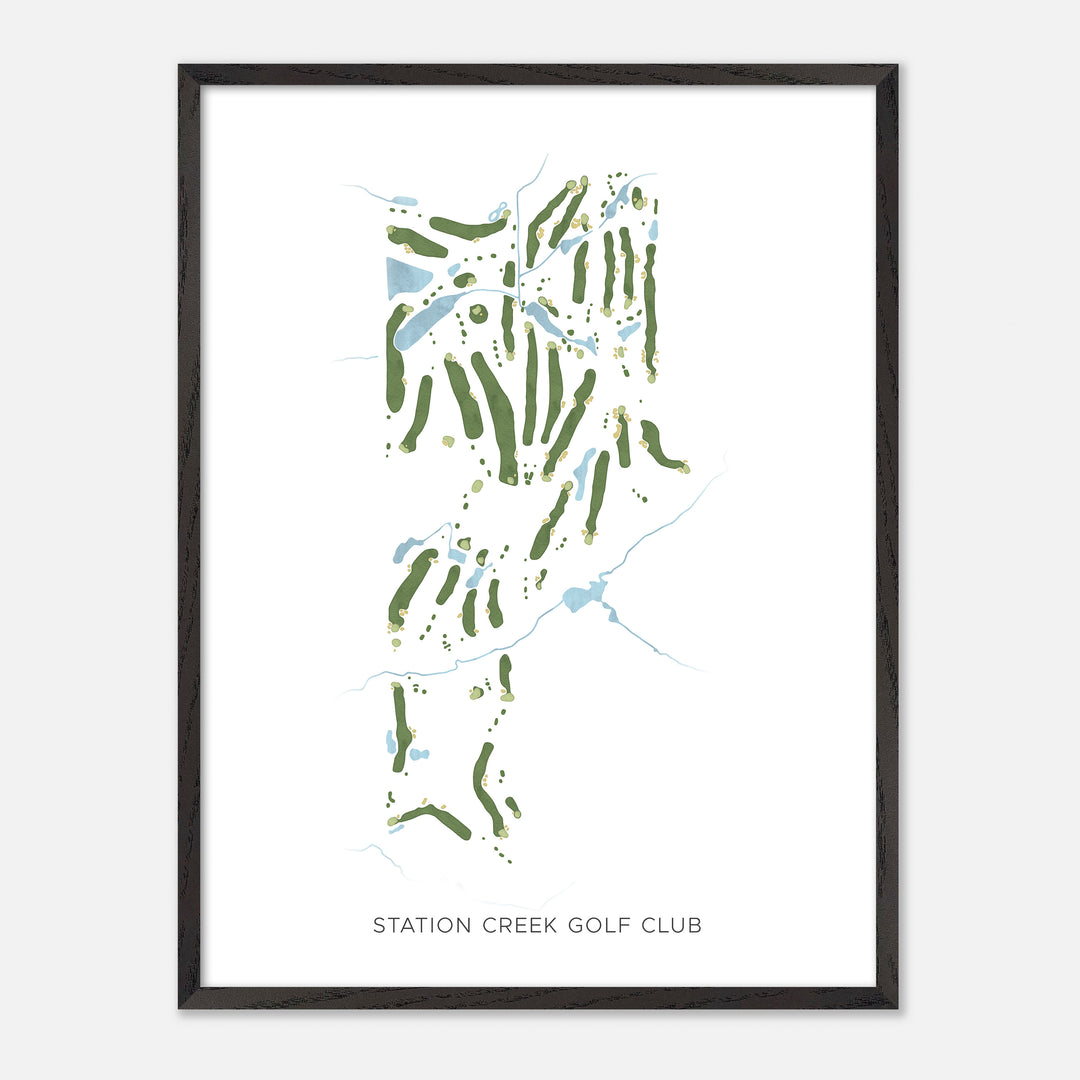 Print of Station Creek Golf Club Modern Map