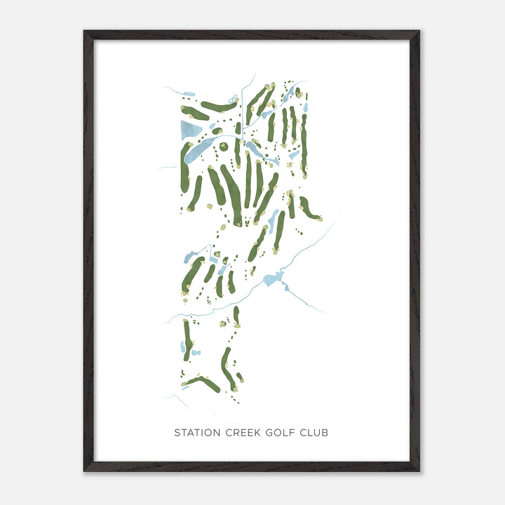 Print of Station Creek Golf Club Modern Map