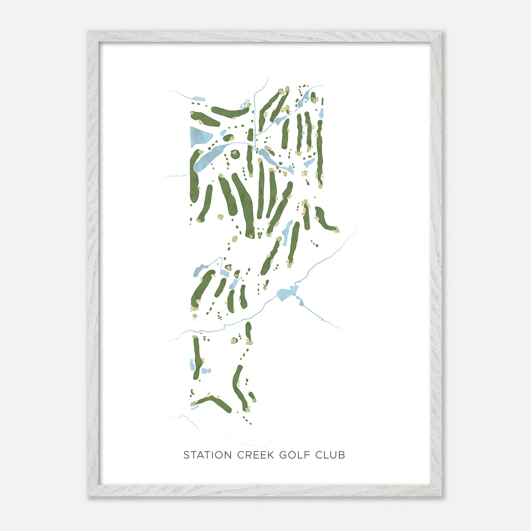 Print of Station Creek Golf Club Modern Map