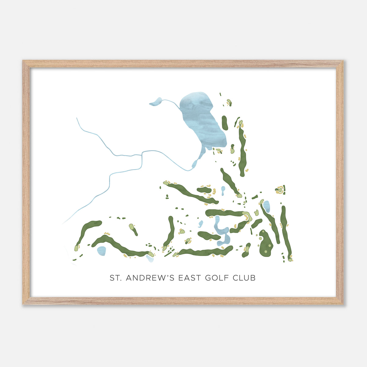 Print of St. Andrew's East Golf Club Modern Map