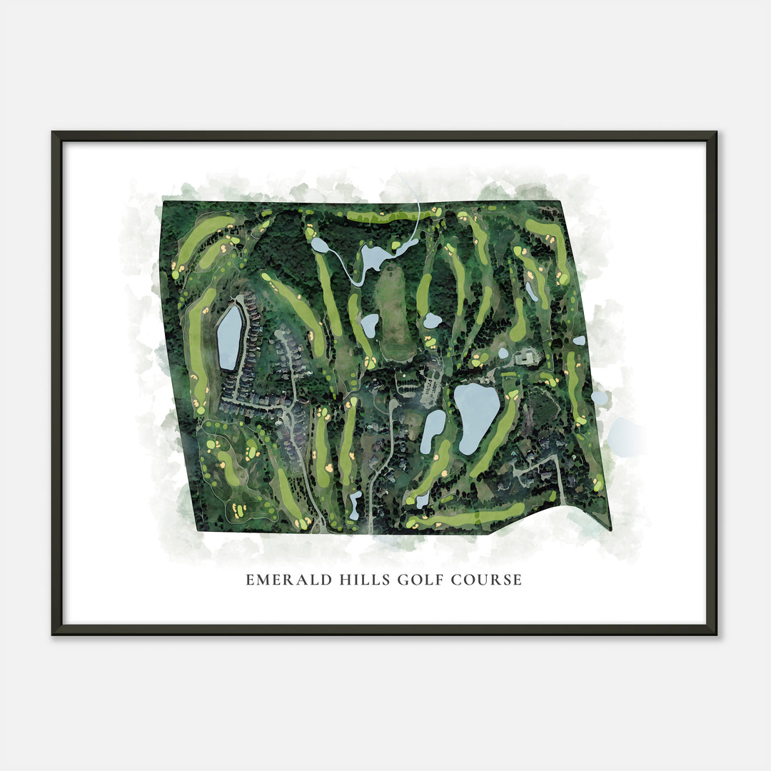 Print of Emerald Hills Golf Course Classic Map