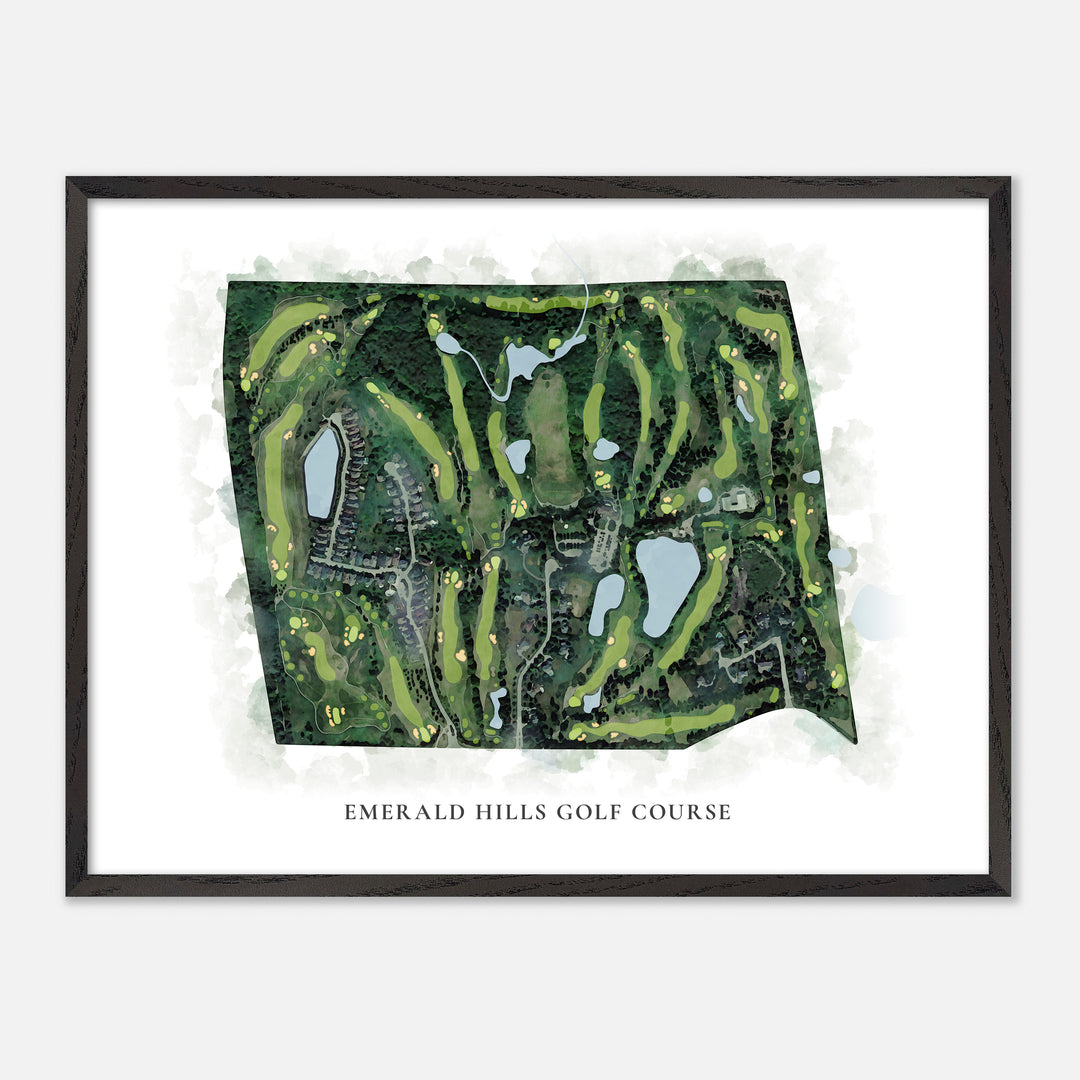Print of Emerald Hills Golf Course Classic Map