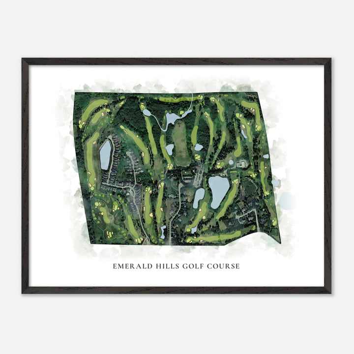 Print of Emerald Hills Golf Course Classic Map