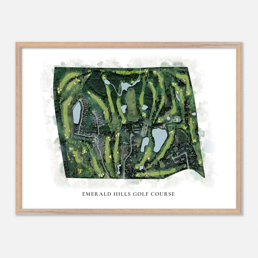 Print of Emerald Hills Golf Course Classic Map