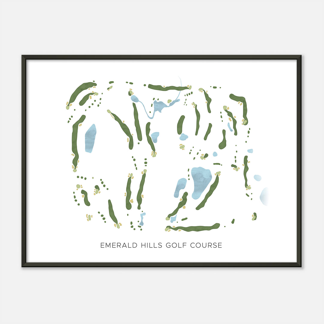 Print of Emerald Hills Golf Course Modern Map