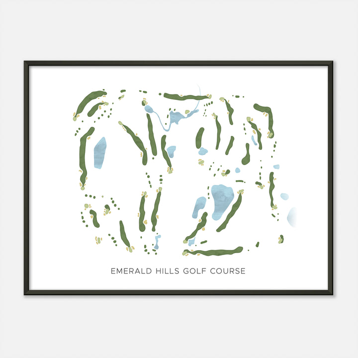 Print of Emerald Hills Golf Course Modern Map