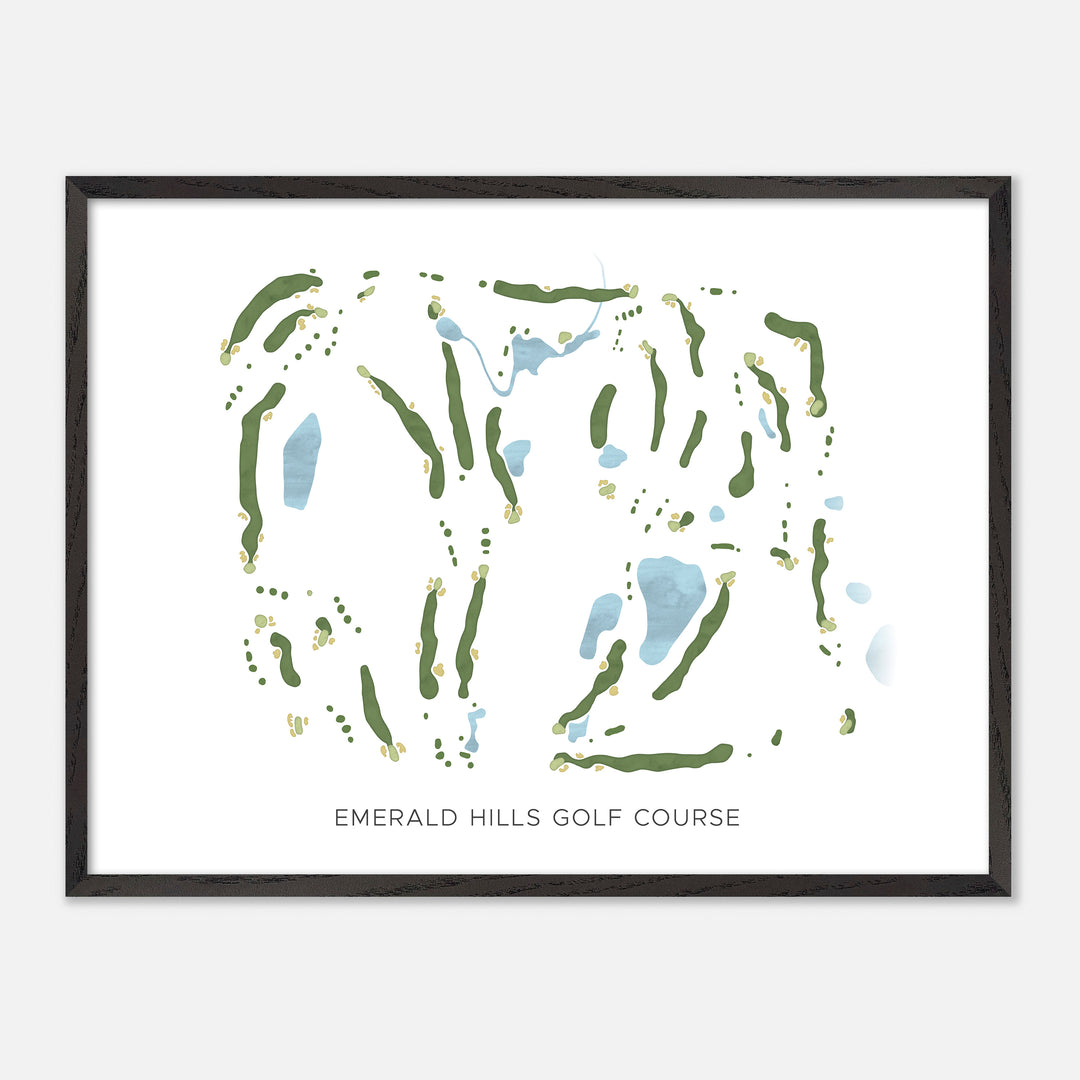 Print of Emerald Hills Golf Course Modern Map