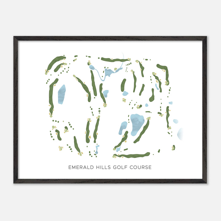 Print of Emerald Hills Golf Course Modern Map