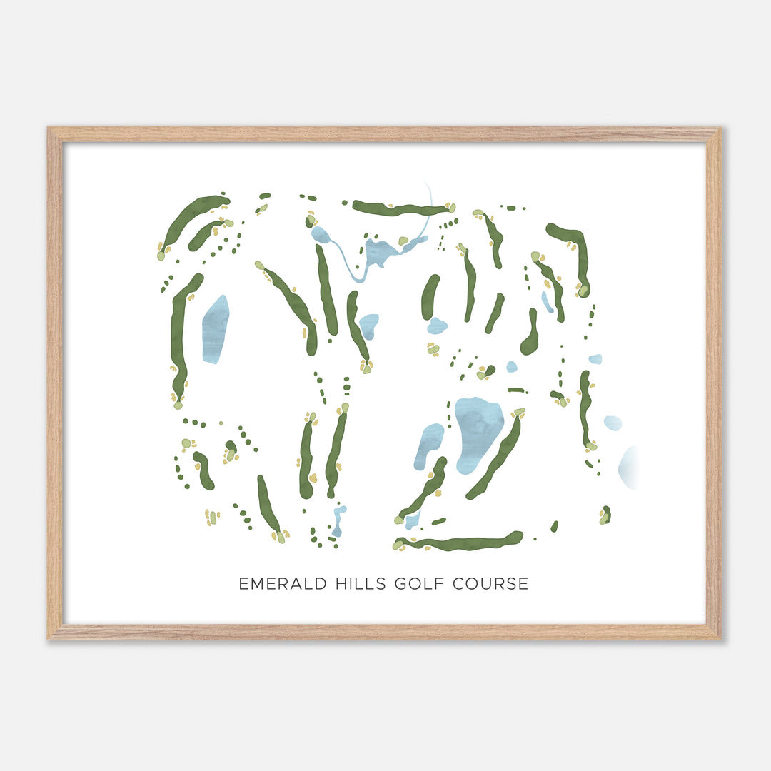 Print of Emerald Hills Golf Course Modern Map