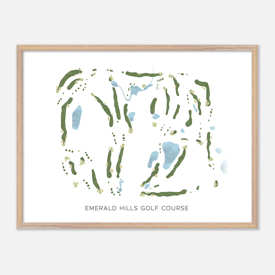 Print of Emerald Hills Golf Course Modern Map