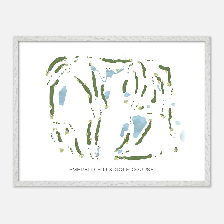 Print of Emerald Hills Golf Course Modern Map