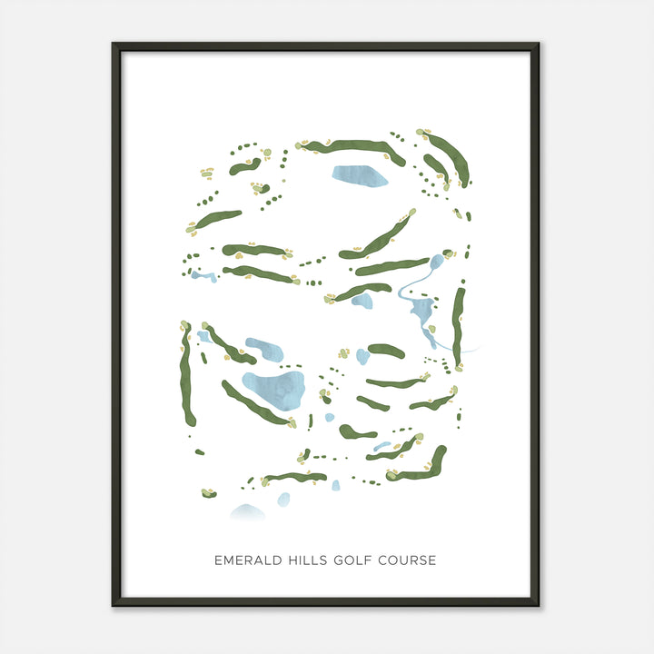 Print of Emerald Hills Golf Course Modern Map