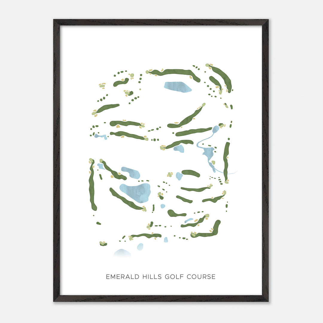 Print of Emerald Hills Golf Course Modern Map