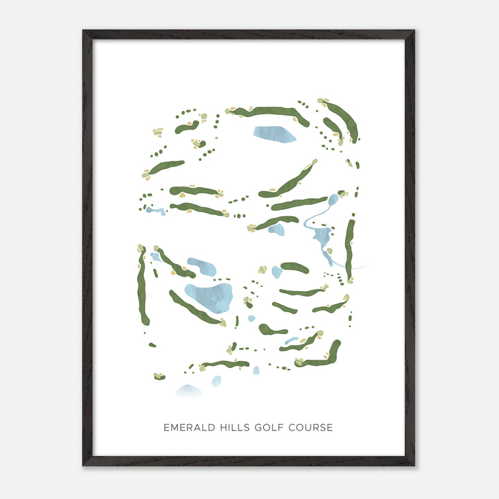 Print of Emerald Hills Golf Course Modern Map