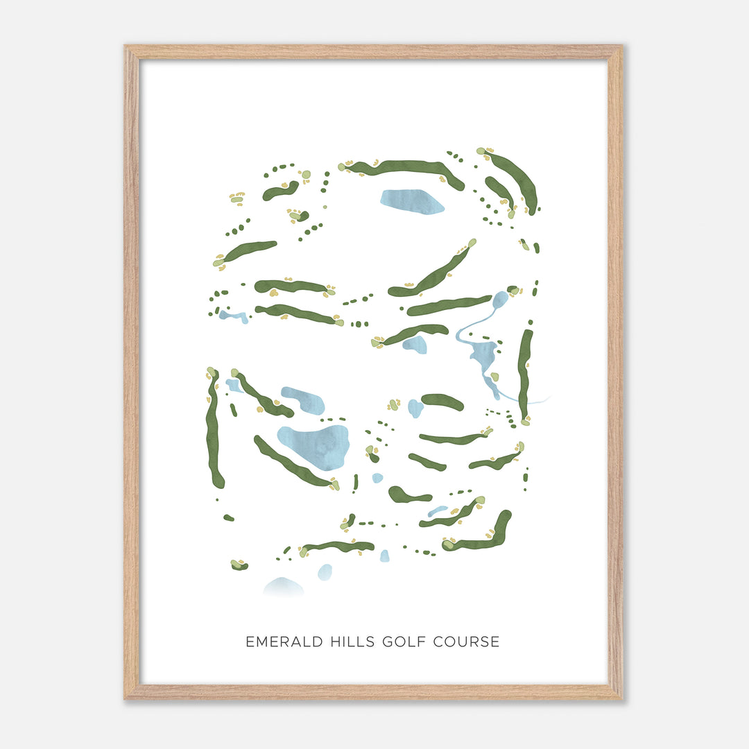 Print of Emerald Hills Golf Course Modern Map