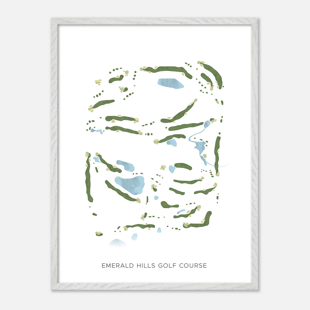 Print of Emerald Hills Golf Course Modern Map