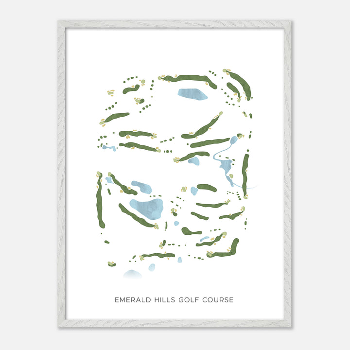 Print of Emerald Hills Golf Course Modern Map