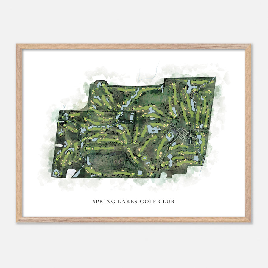 Print of Spring Lakes Golf Club Classic Map