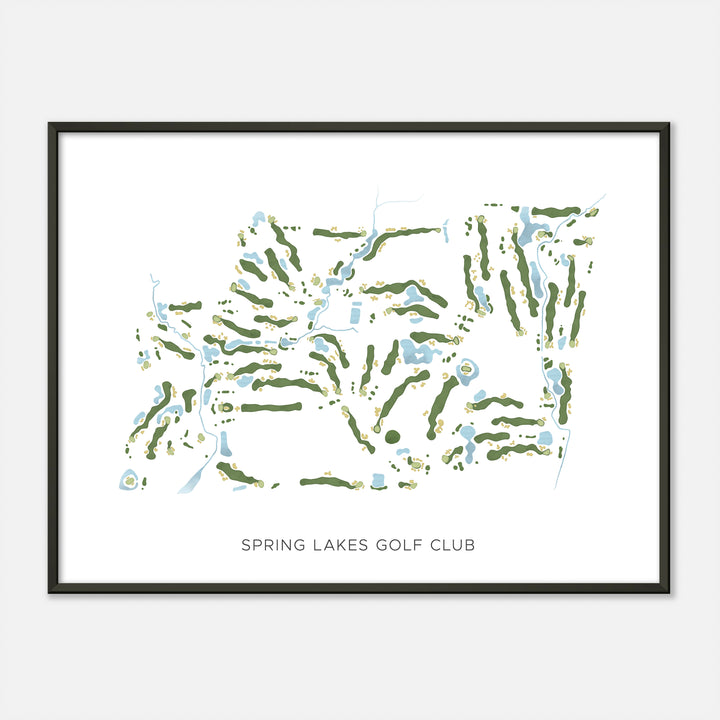 Print of Spring Lakes Golf Club Modern Map