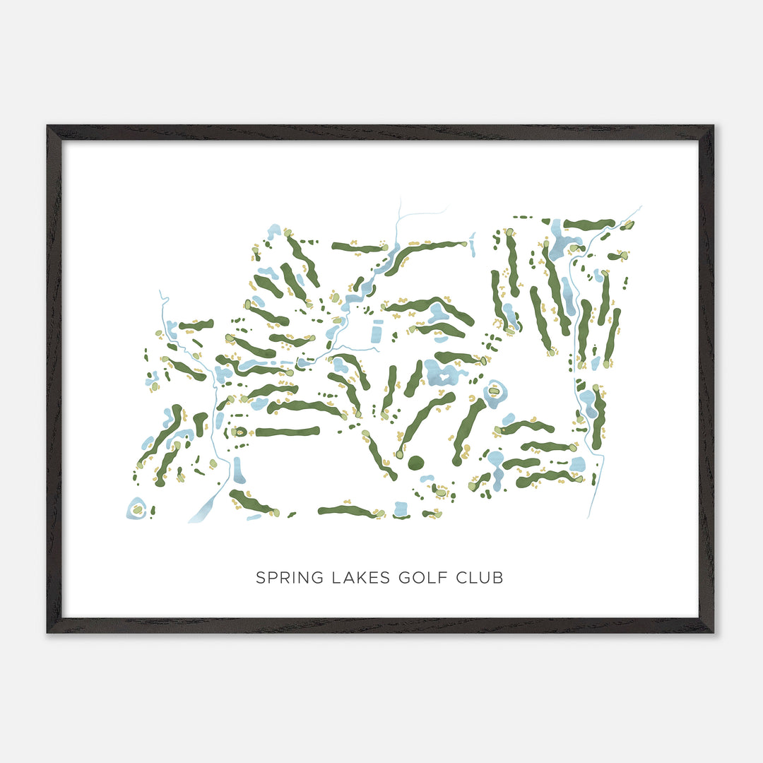 Print of Spring Lakes Golf Club Modern Map
