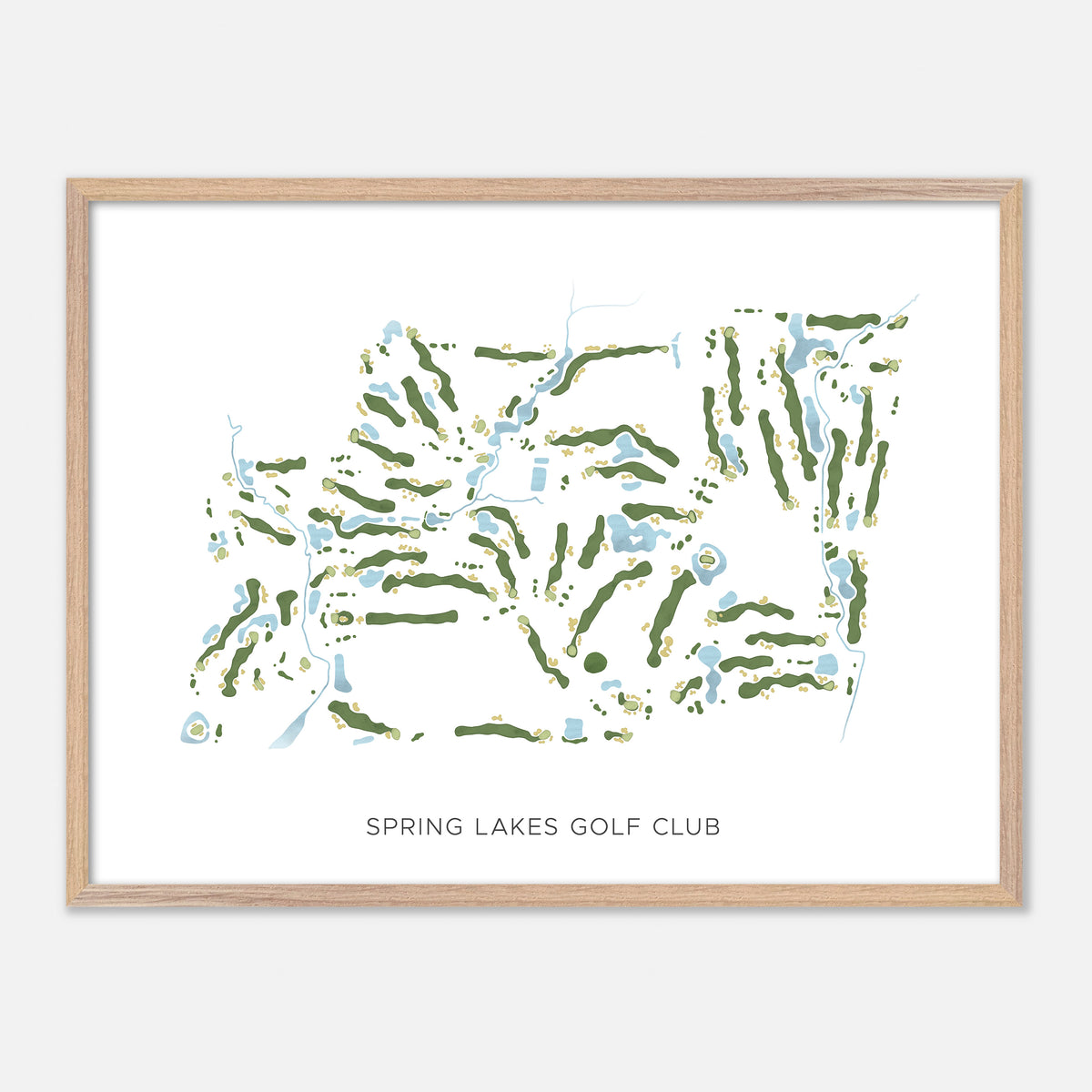Print of Spring Lakes Golf Club Modern Map