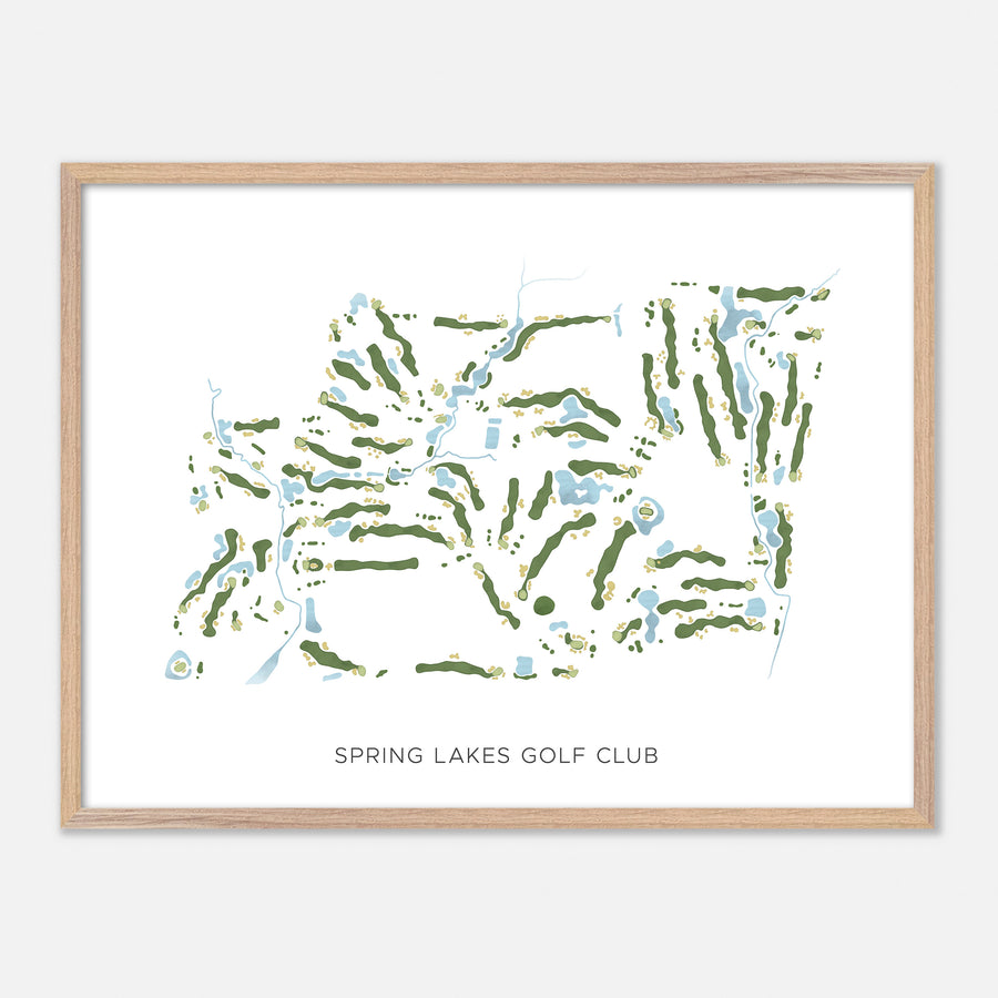 Print of Spring Lakes Golf Club Modern Map