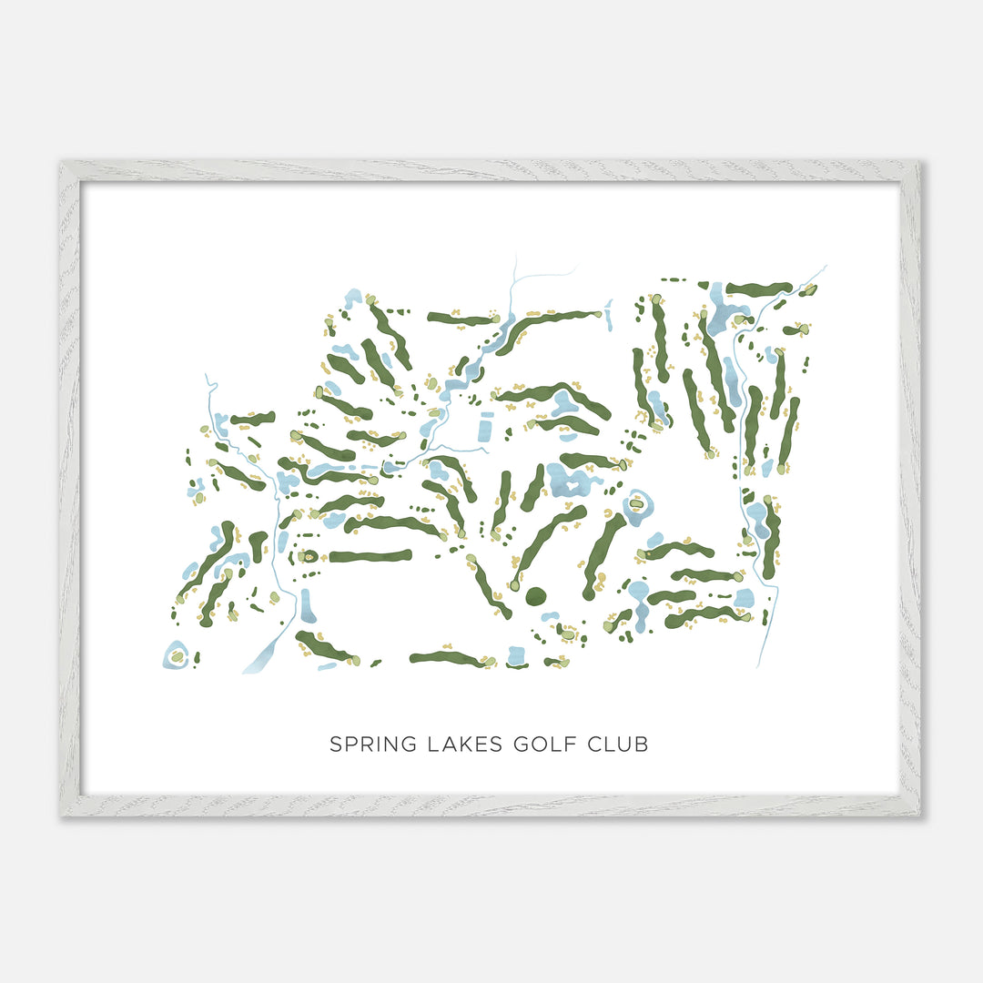 Print of Spring Lakes Golf Club Modern Map