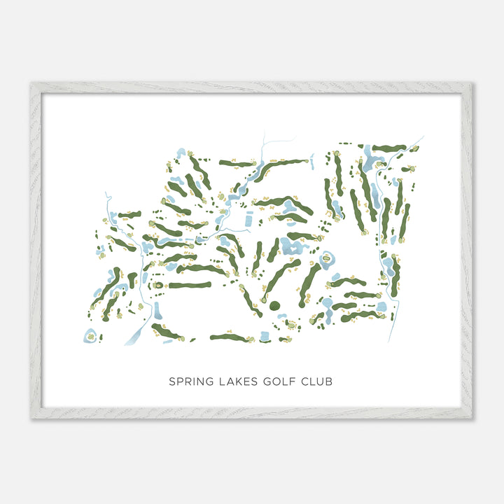 Print of Spring Lakes Golf Club Modern Map