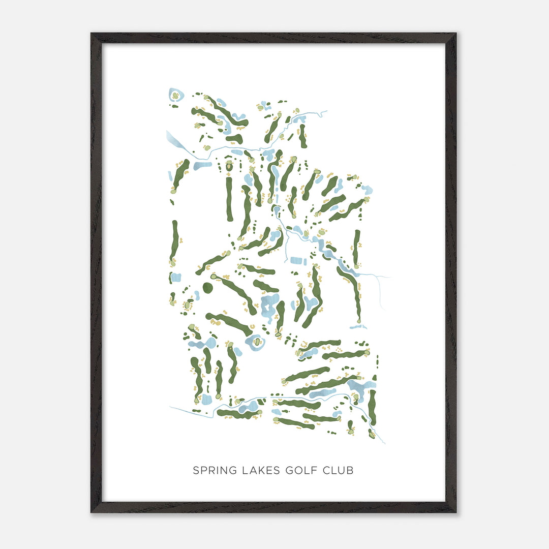 Print of Spring Lakes Golf Club Modern Map