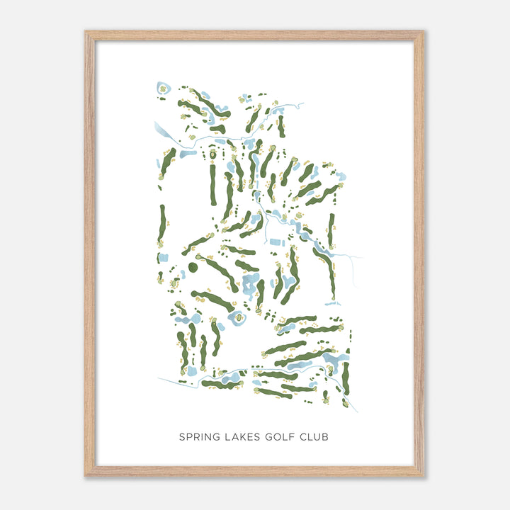 Print of Spring Lakes Golf Club Modern Map
