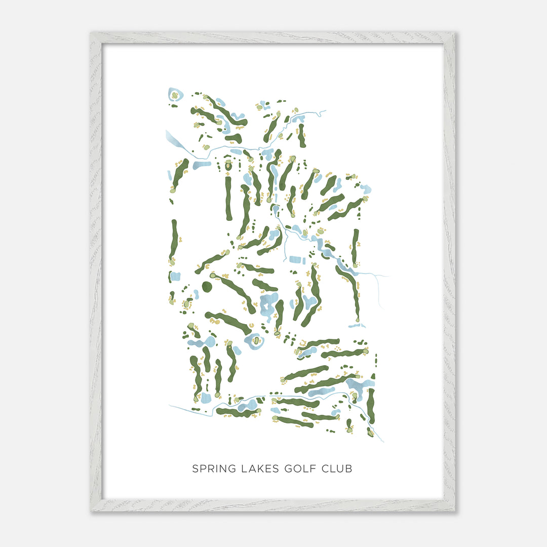 Print of Spring Lakes Golf Club Modern Map