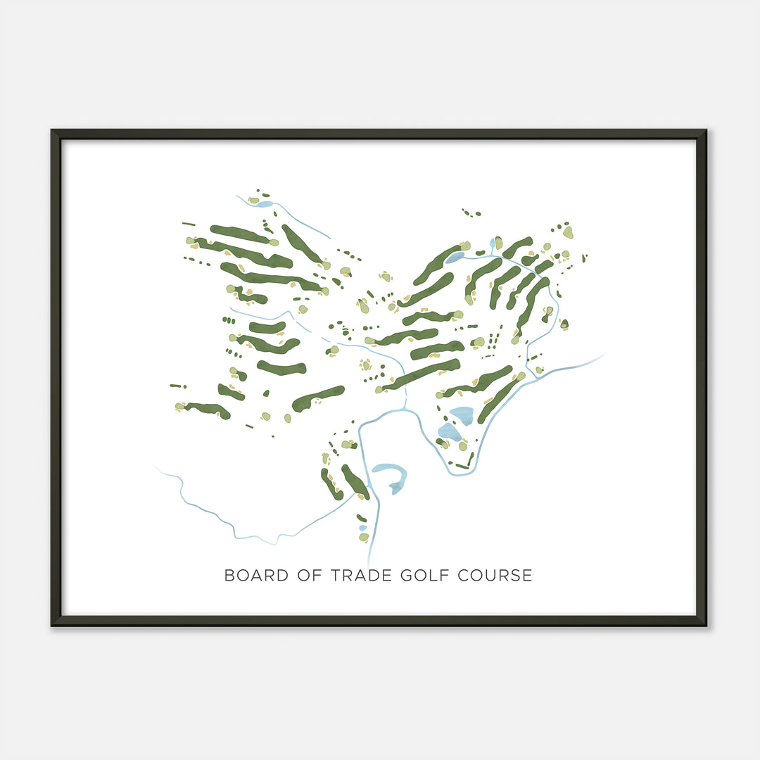 Print of Board Of Trade Golf Course Modern Map