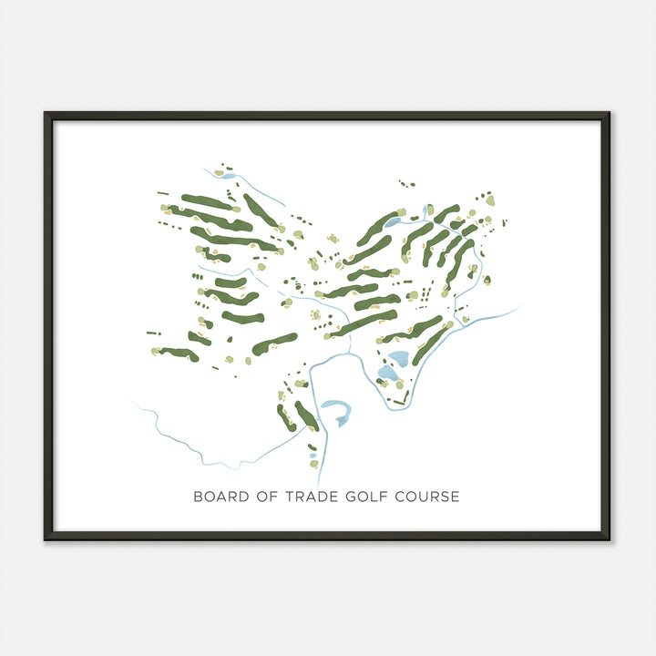 Print of Board Of Trade Golf Course Modern Map