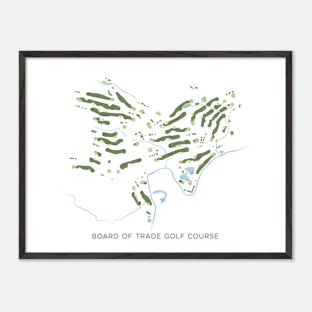 Print of Board Of Trade Golf Course Modern Map
