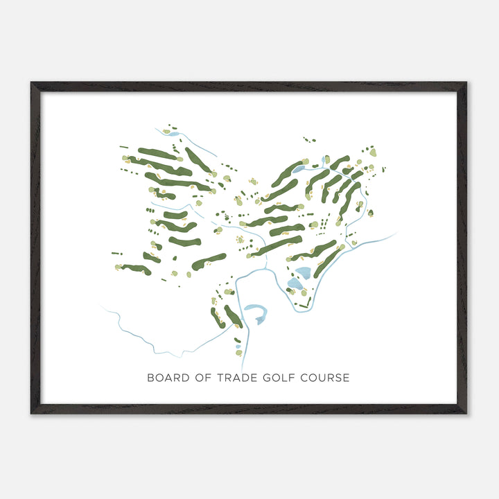 Print of Board Of Trade Golf Course Modern Map