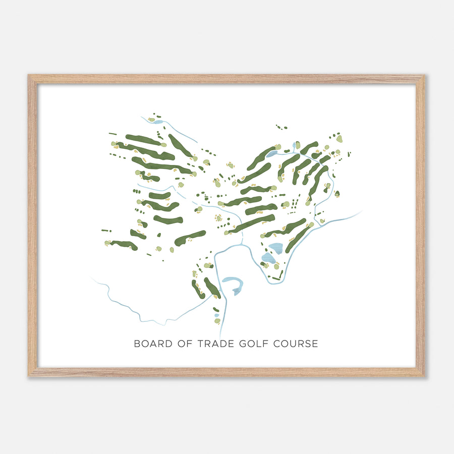 Print of Board Of Trade Golf Course Modern Map