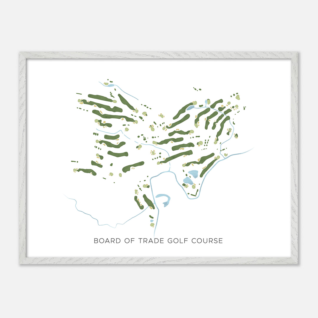 Print of Board Of Trade Golf Course Modern Map
