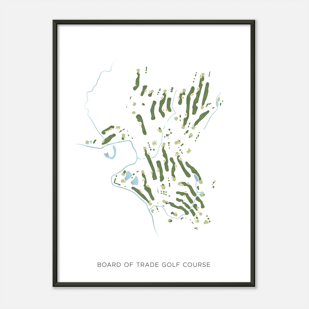 Print of Board Of Trade Golf Course Modern Map