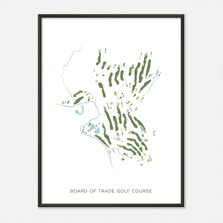 Print of Board Of Trade Golf Course Modern Map