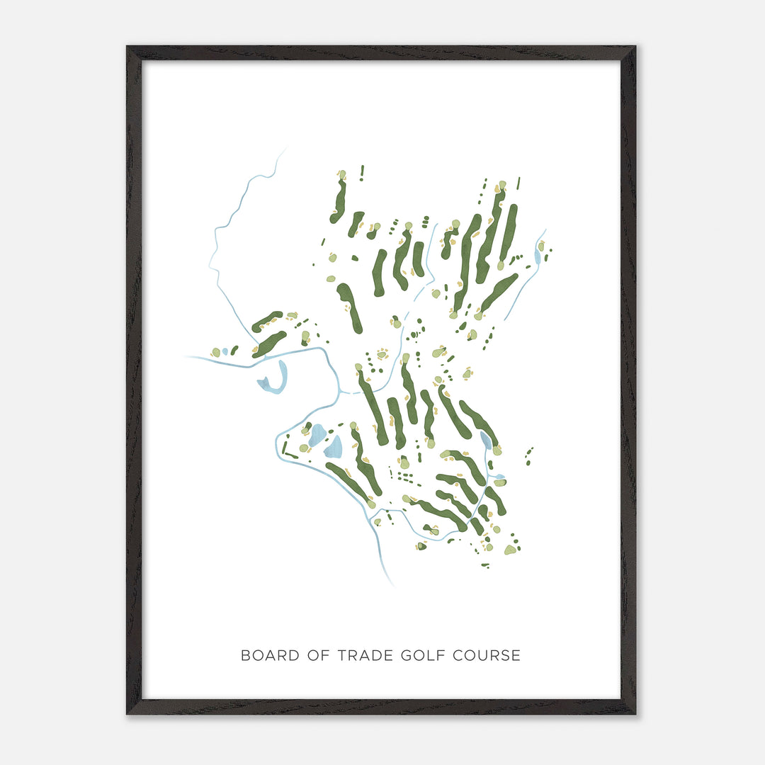 Print of Board Of Trade Golf Course Modern Map