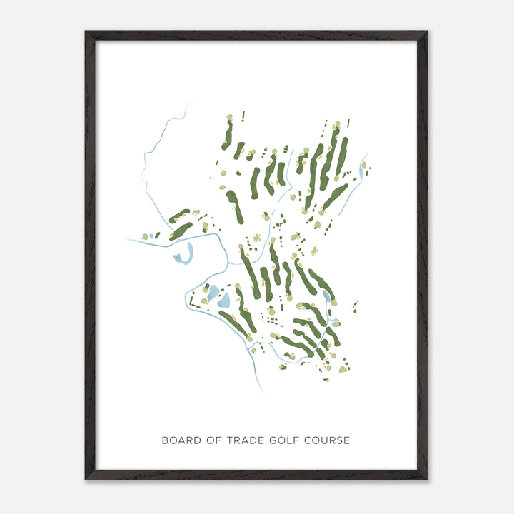 Print of Board Of Trade Golf Course Modern Map