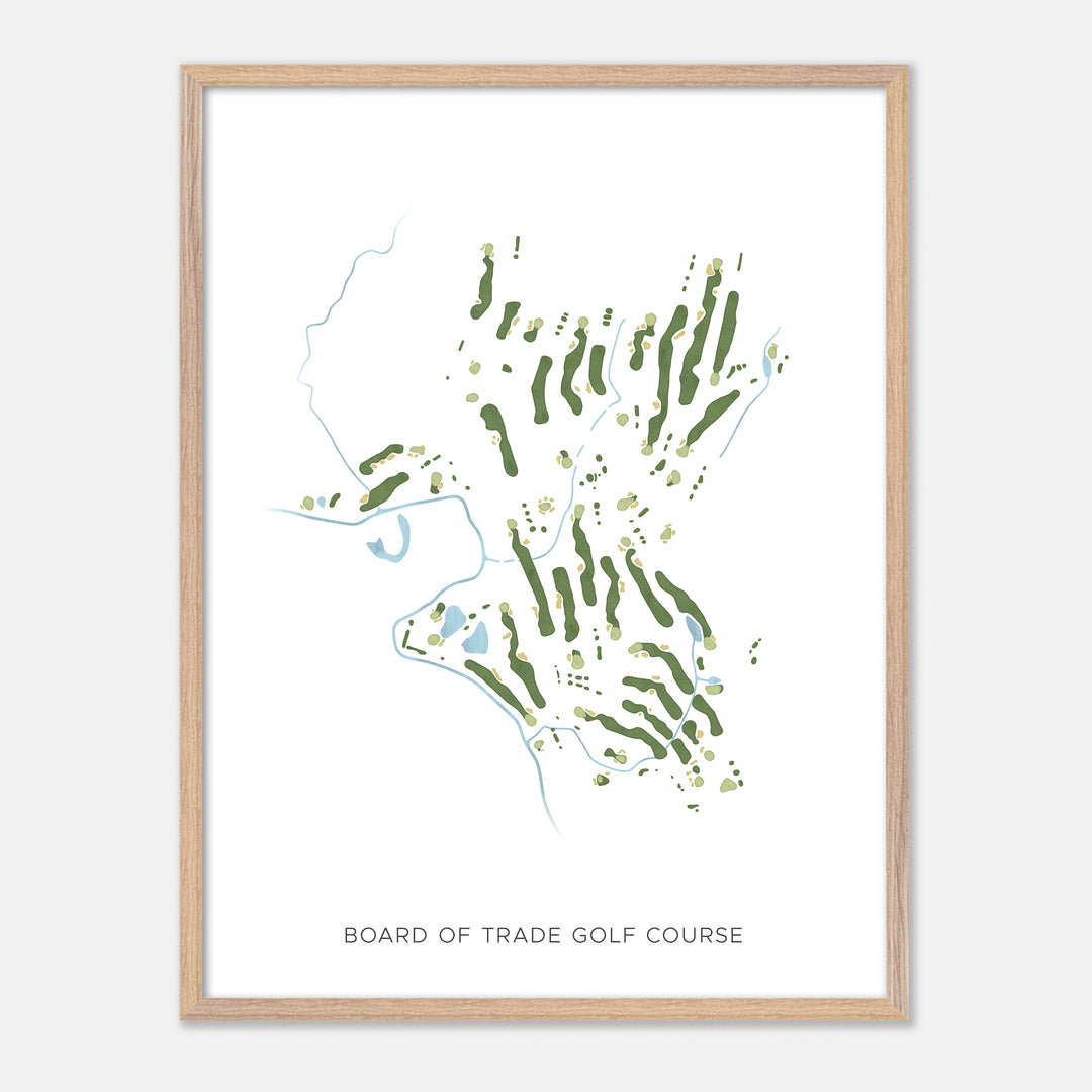Print of Board Of Trade Golf Course Modern Map