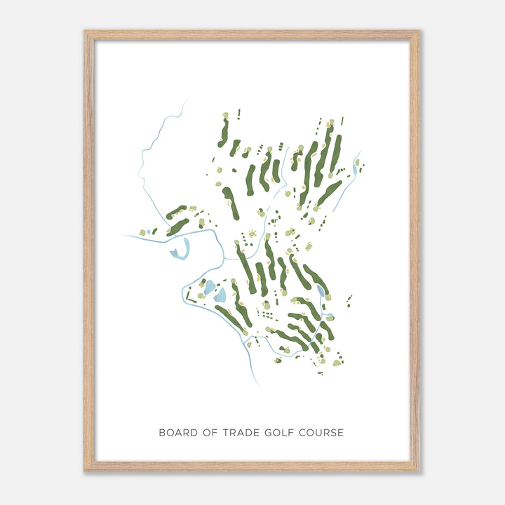 Print of Board Of Trade Golf Course Modern Map